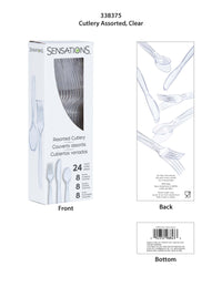 288ct Bulk Clear Assorted Cutlery