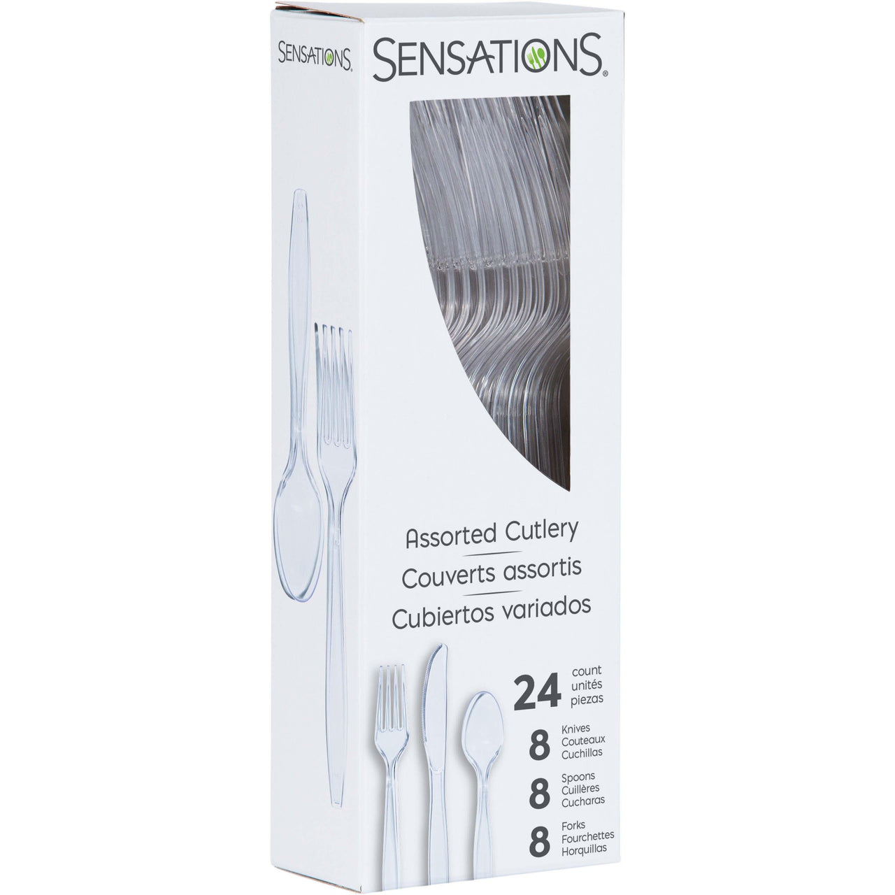 288ct Bulk Clear Assorted Cutlery