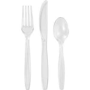 Bulk 288ct Clear Assorted Cutlery 