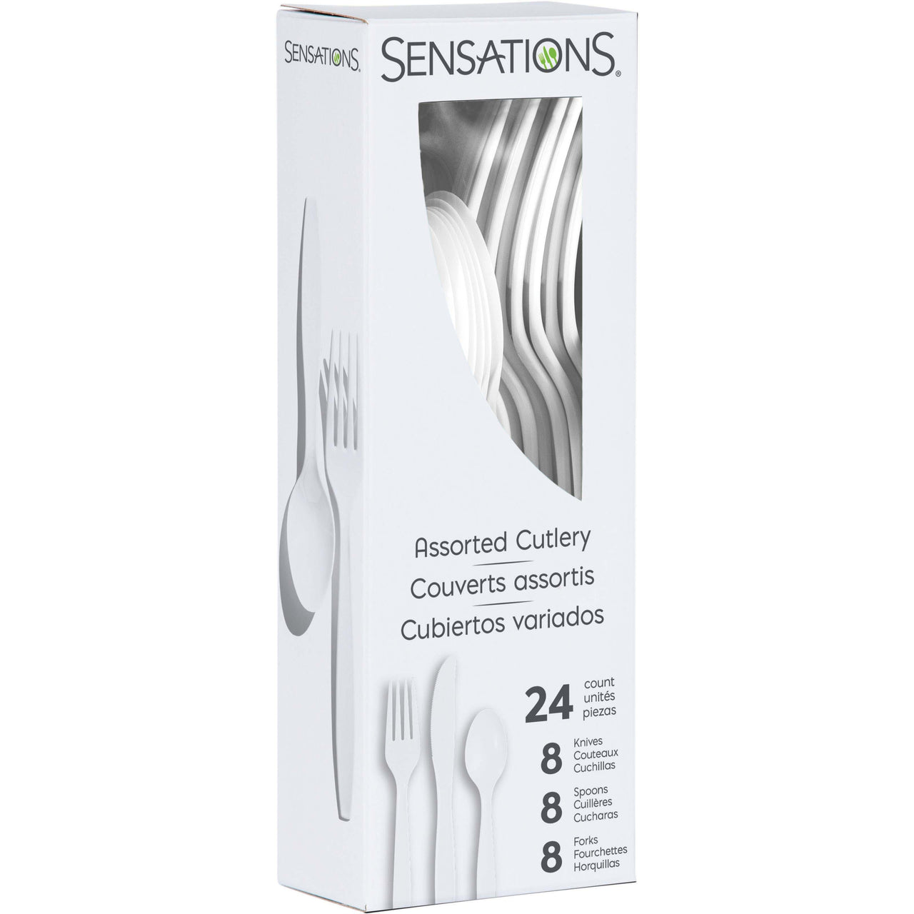 288ct Bulk White Assorted Cutlery