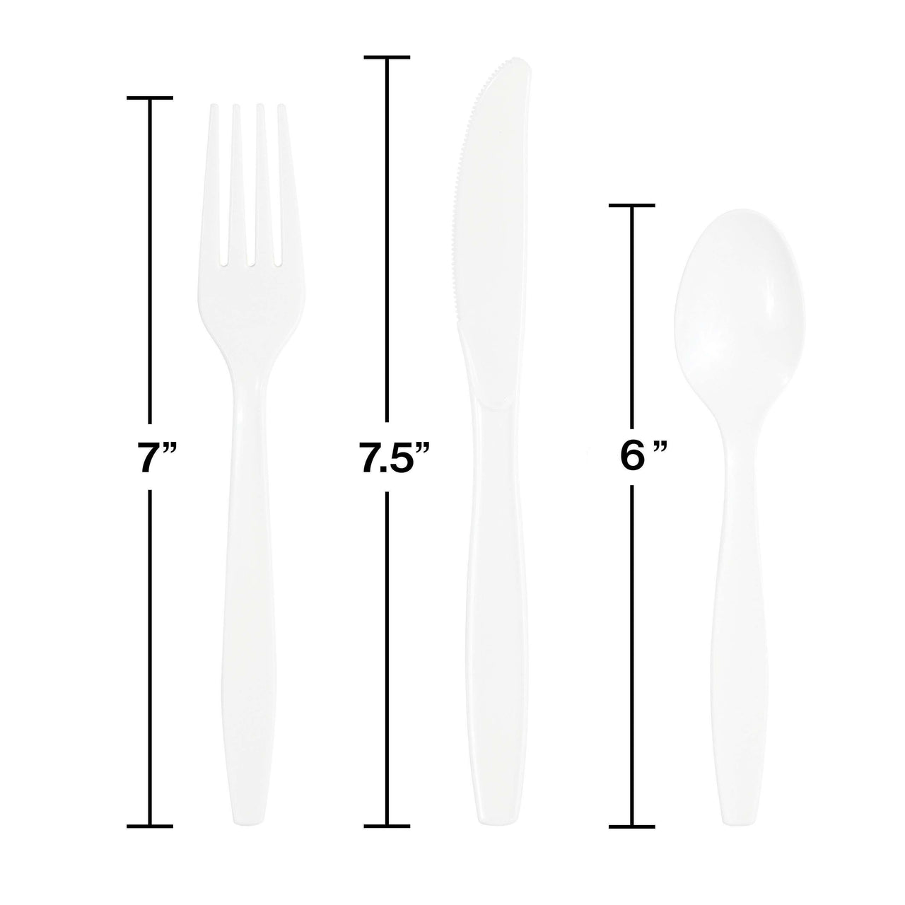 288ct Bulk White Assorted Cutlery