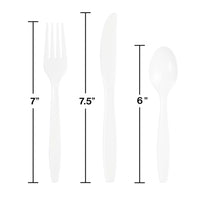 288ct Bulk White Assorted Cutlery