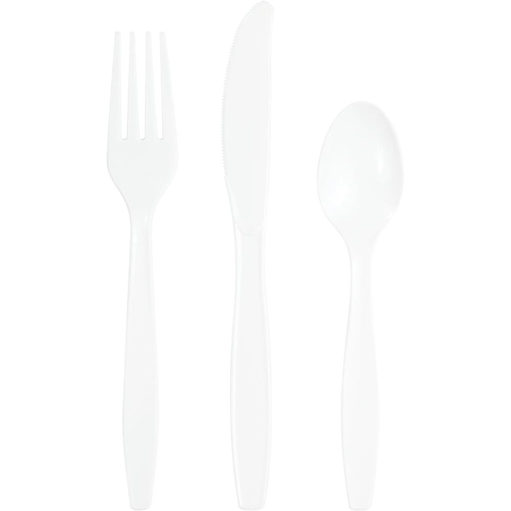 Bulk 288ct White Assorted Cutlery 