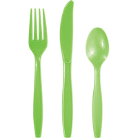 Bulk 288ct Fresh Green Assorted Cutlery 