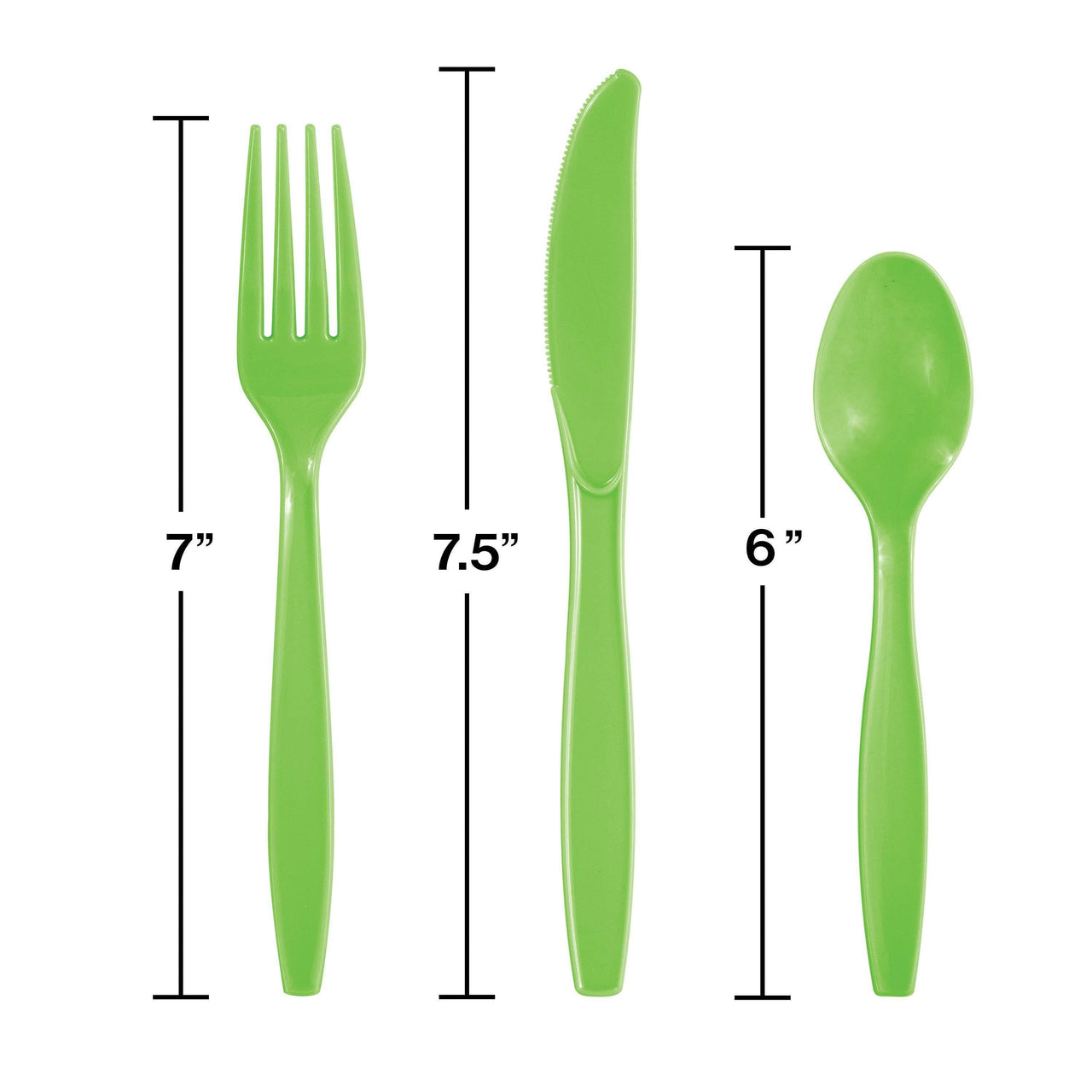Bulk Case of Fresh Green 24ct Assorted Cutlery