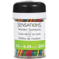 2400ct Bulk Assorted Color Wooden Toothpicks