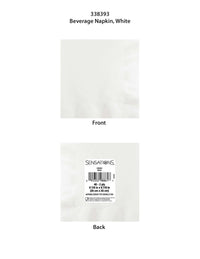 480ct Bulk White 2Ply Beverage Napkin