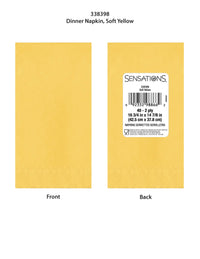 400ct Bulk Soft Yellow 2Ply Dinner Napkin
