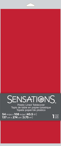 6ct Bulk Classic Red Tablecover, 54X108