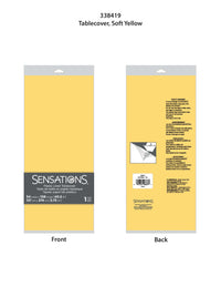 6ct Bulk Soft Yellow Tablecover, 54X108