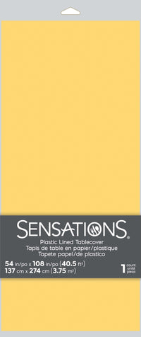 6ct Bulk Soft Yellow Tablecover, 54X108