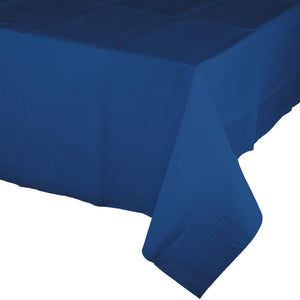 Bulk 6ct Navy Tablecover, 54X108" Paper/Poly 