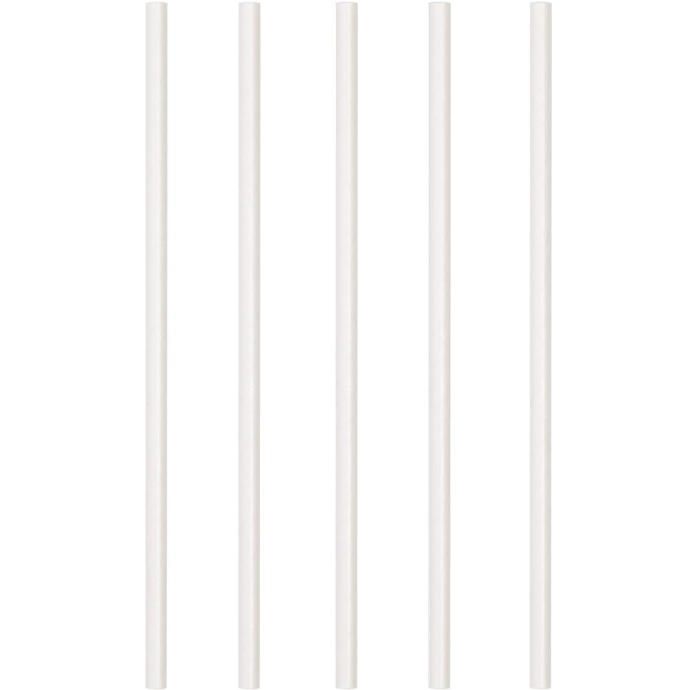 Bulk 600ct White 7.75" Paper Straws 