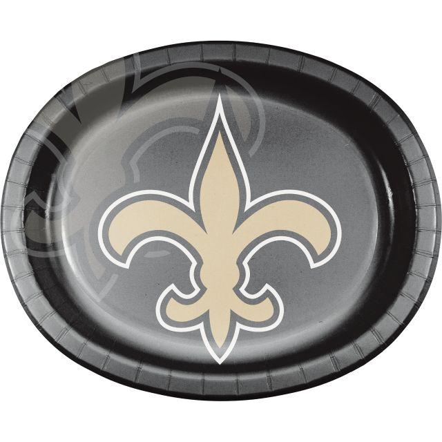 New Orleans Saints Oval Platter 10" X 12", 8 ct by Creative Converting