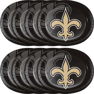 New Orleans Saints Oval Platter 10" X 12", 8 ct by Creative Converting