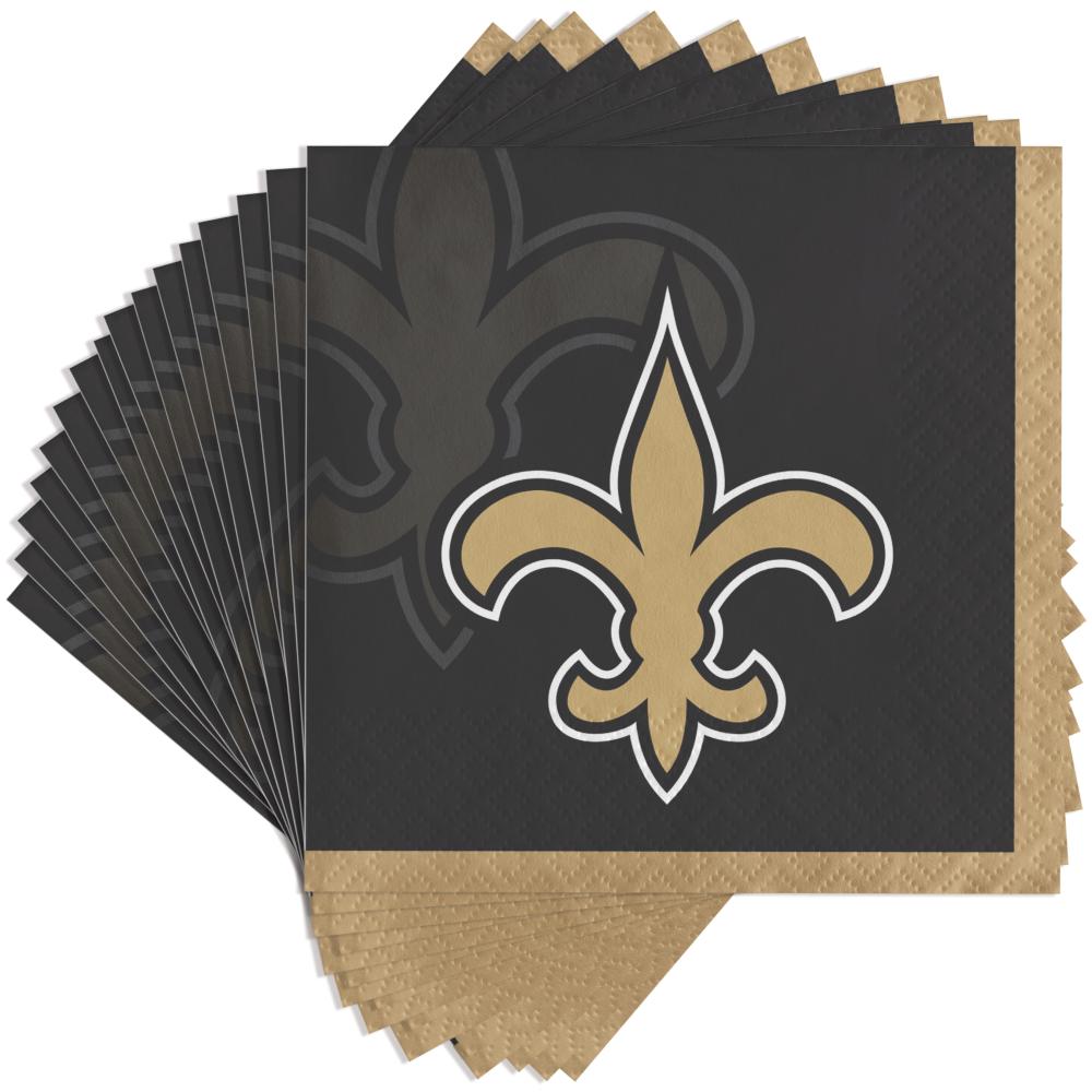 192ct Bulk New Orleans Saints Beverage Napkins