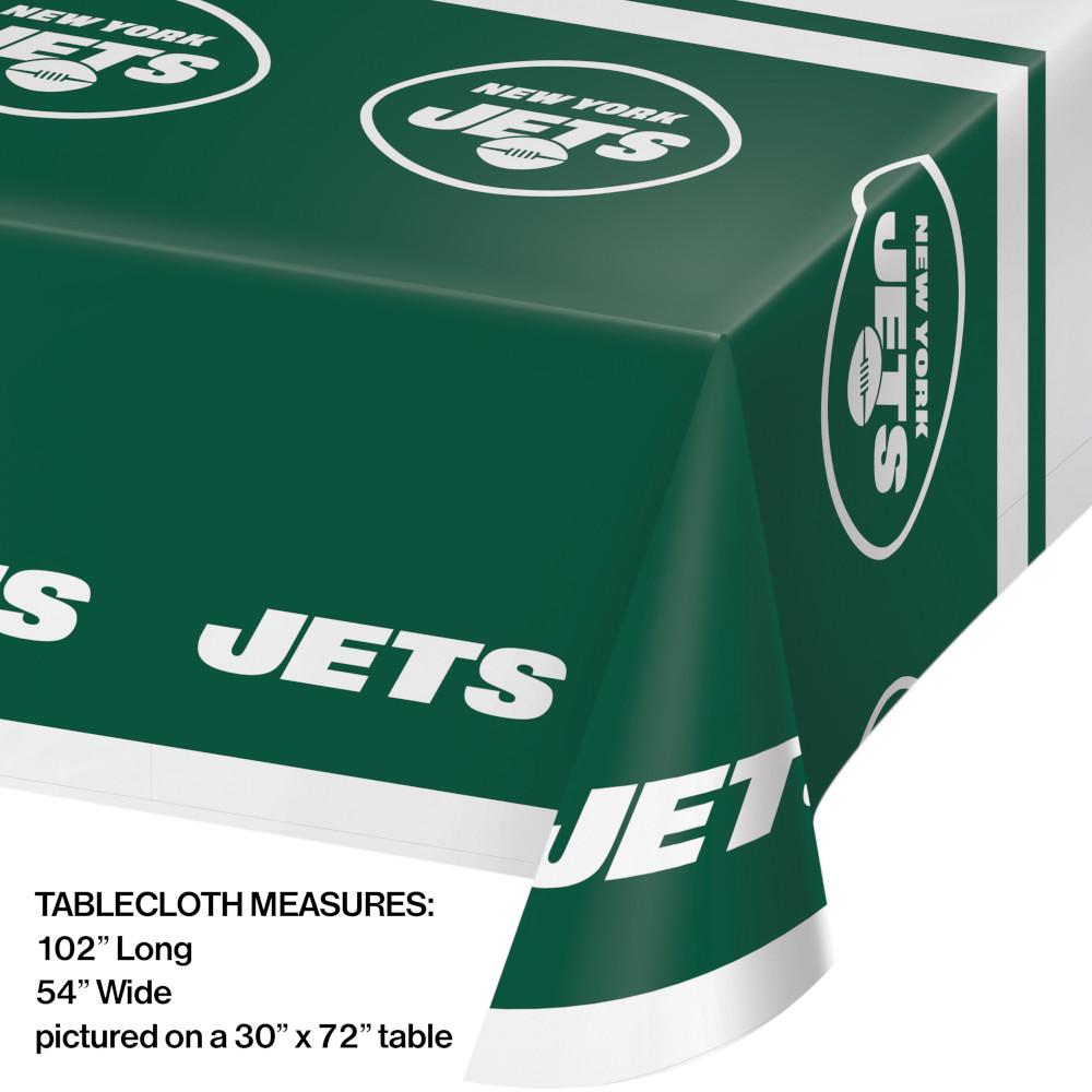 New York Jets Plastic Tablecover, 54" x 102" 1ct
