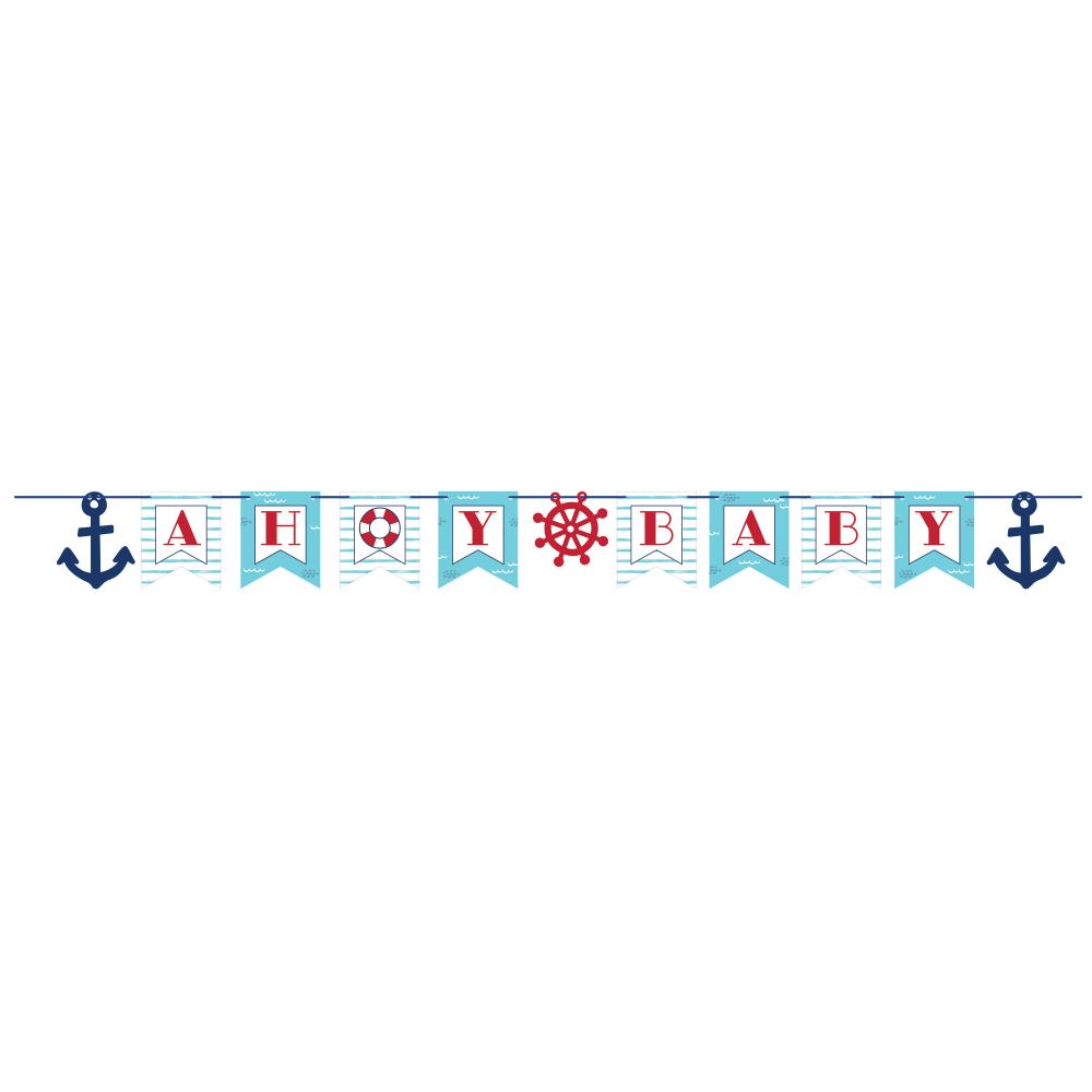12ct Bulk Save on Nautical Baby Shower Banners