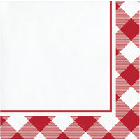 192ct Bulk Classic Gingham Beverage Napkin