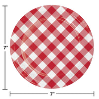 96ct Bulk Classic Gingham Dessert Plate