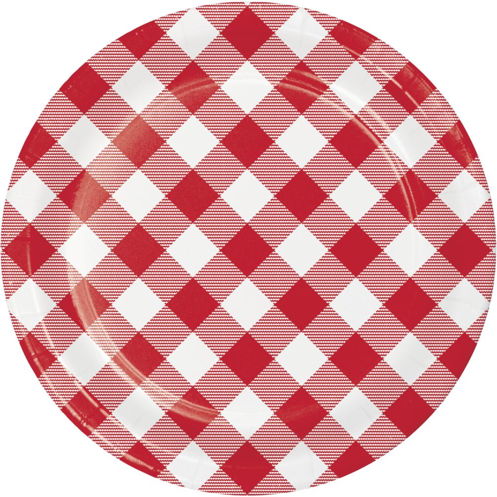 96ct Bulk Classic Gingham Dessert Plate