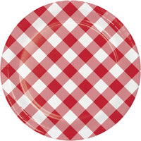 96ct Bulk Classic Gingham Dessert Plate