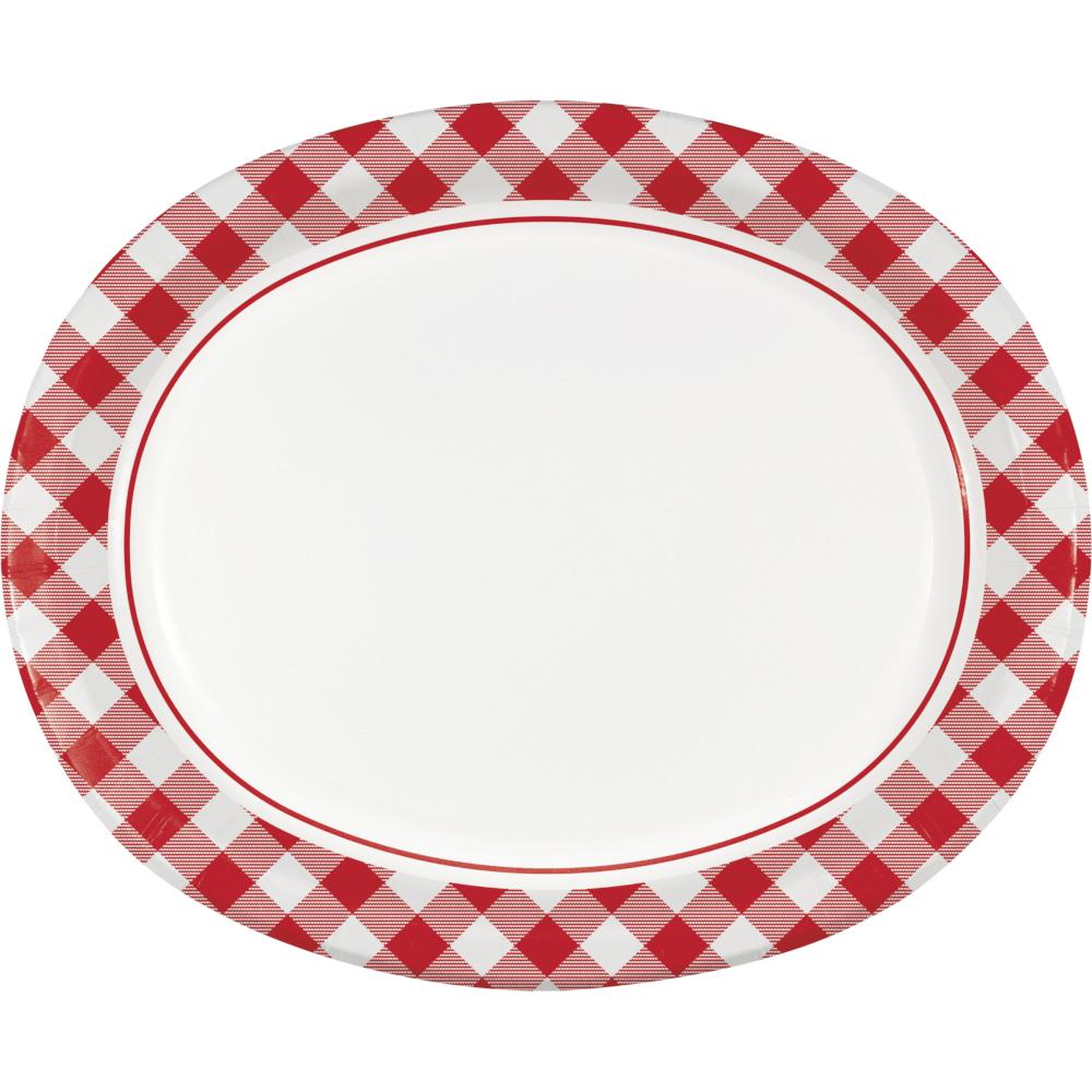 Classic Gingham Oval Platter (Case of 96)