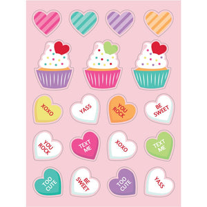 48ct Bulk Candy Hearts Stickers
