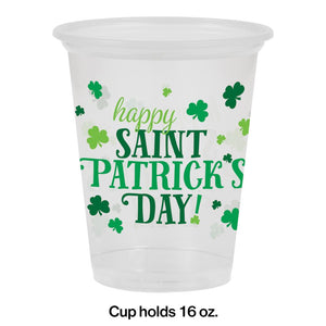 96ct Bulk Happy St. Patrick's Day Plastic Cups
