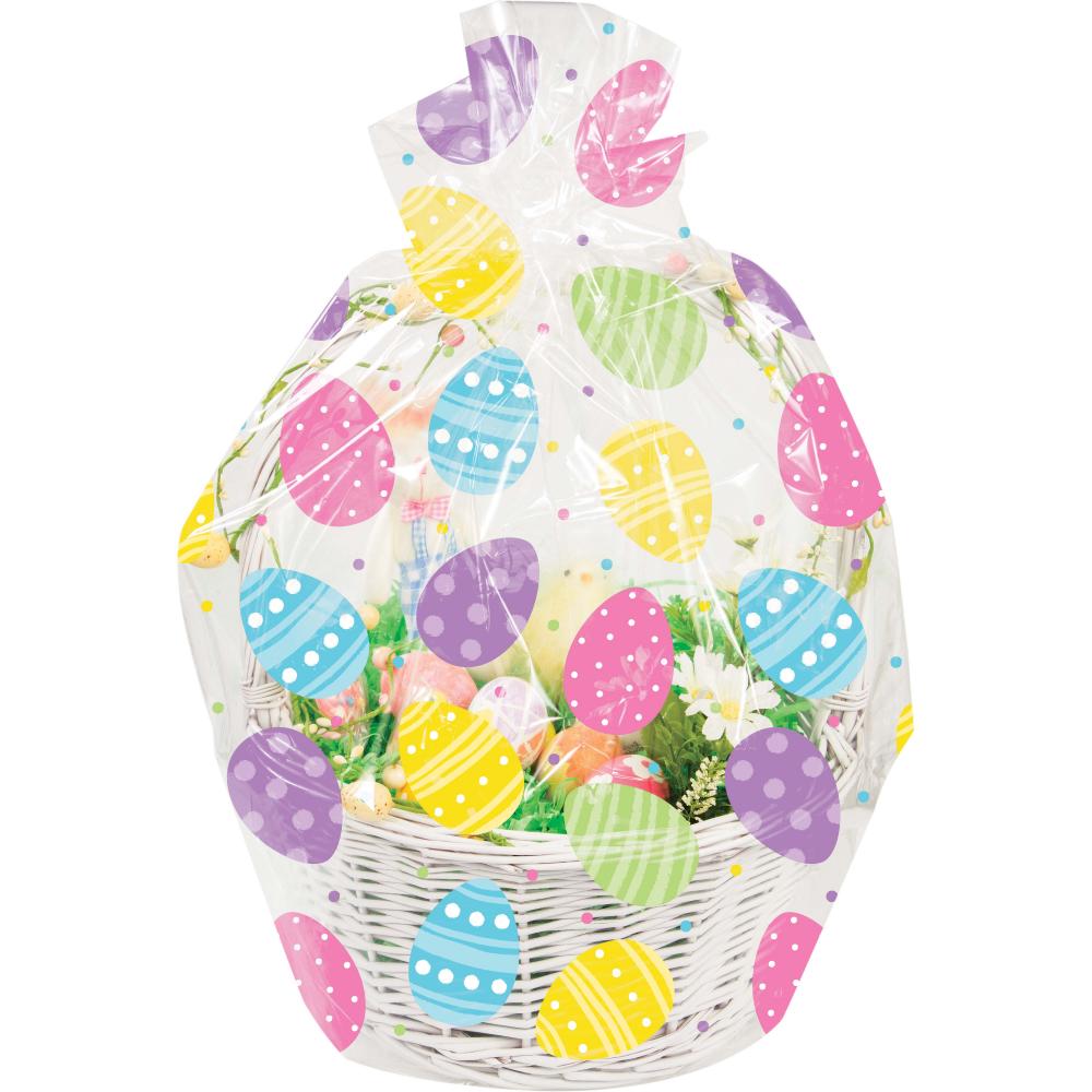 12ct Bulk Easter Eggs Cello Basket Bag