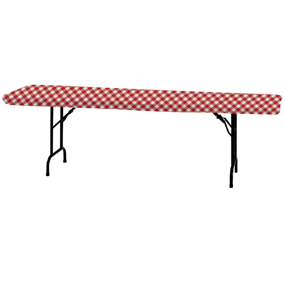 Plastic Tablecover, Stay Put, 29X72, Gingham (Case of 12)