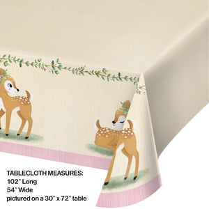 Deer Little One Paper Tablecover All Over Print, 54" X 102" (1/Pkg) by Creative Converting