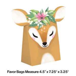 Deer Little One Paper Treat Bag With Attachments (8/Pkg) by Creative Converting