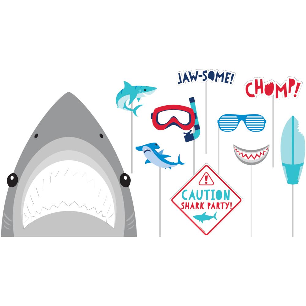 60ct Bulk Shark Party Photo Booth Props