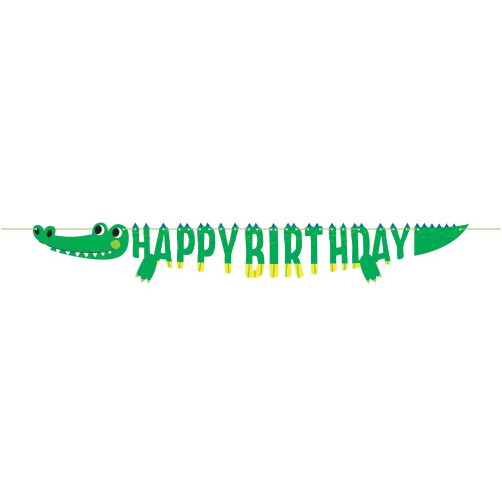 12ct Bulk Alligator Birthday Party Happy Birthday Banners