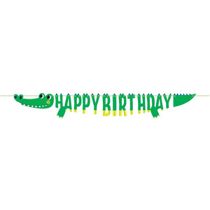 Alligator Party Shaped Banner With Ribbon (1/Pkg) by Creative Converting