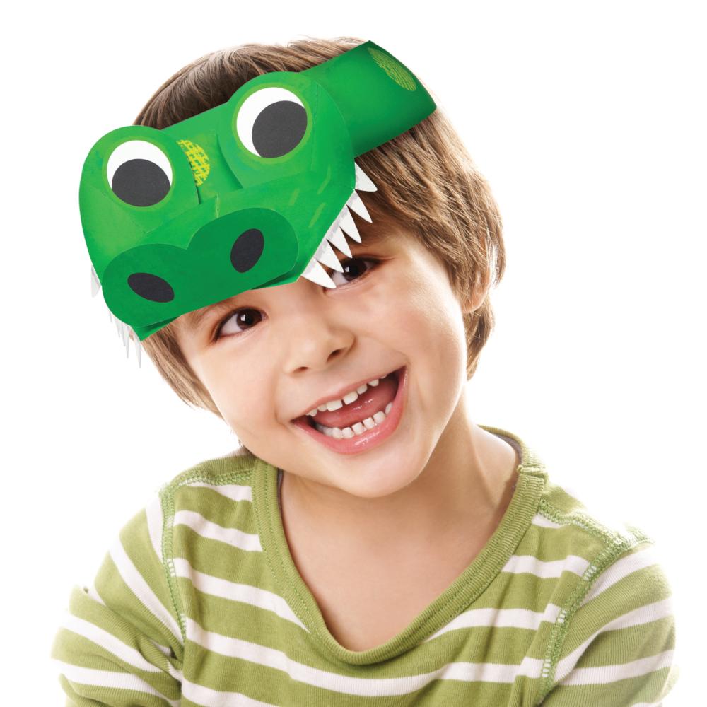 48ct Bulk Alligator Birthday Party Paper Headbands