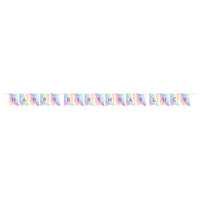 12ct Bulk Tie Dye Party Happy Birthday Banners