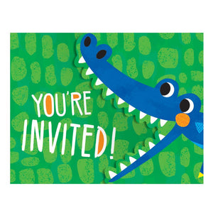 Alligator Party Invitation Gatefold (8/Pkg) by Creative Converting