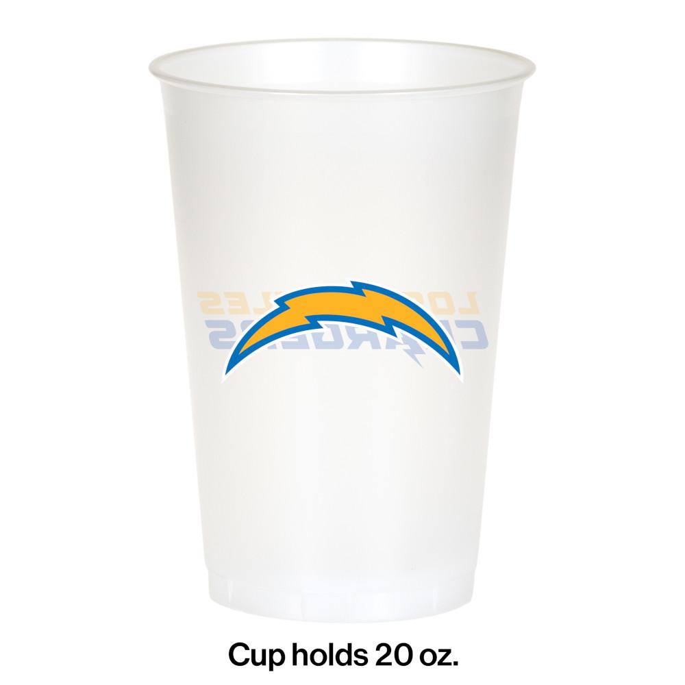 96ct Bulk Los Angeles Chargers 20 oz Plastic Cups