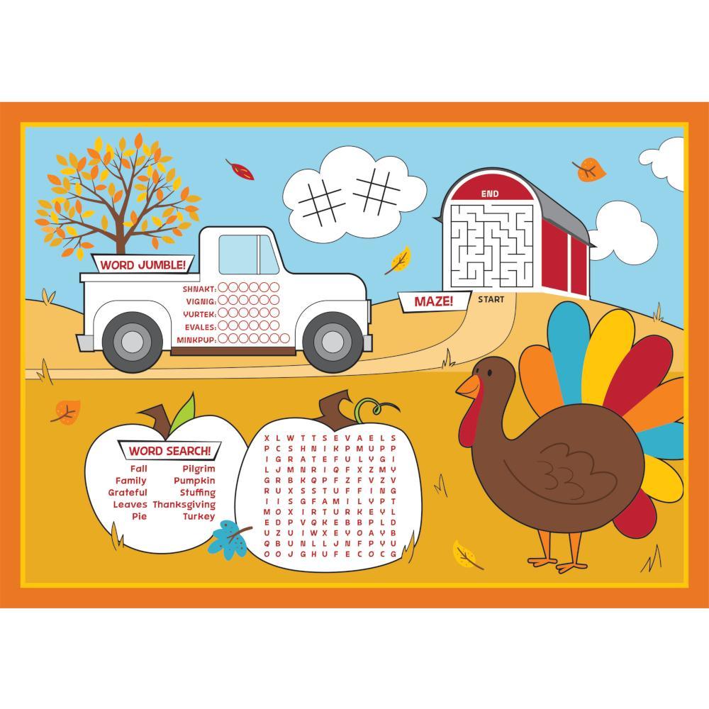 96ct Bulk Fall Fun Activity Placemats