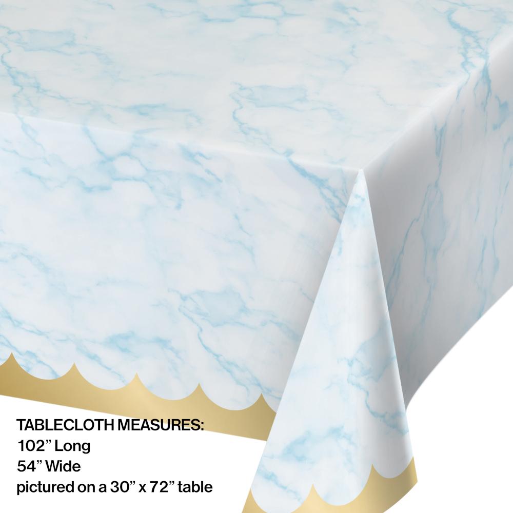 6ct Bulk Blue Marble Paper Table Covers