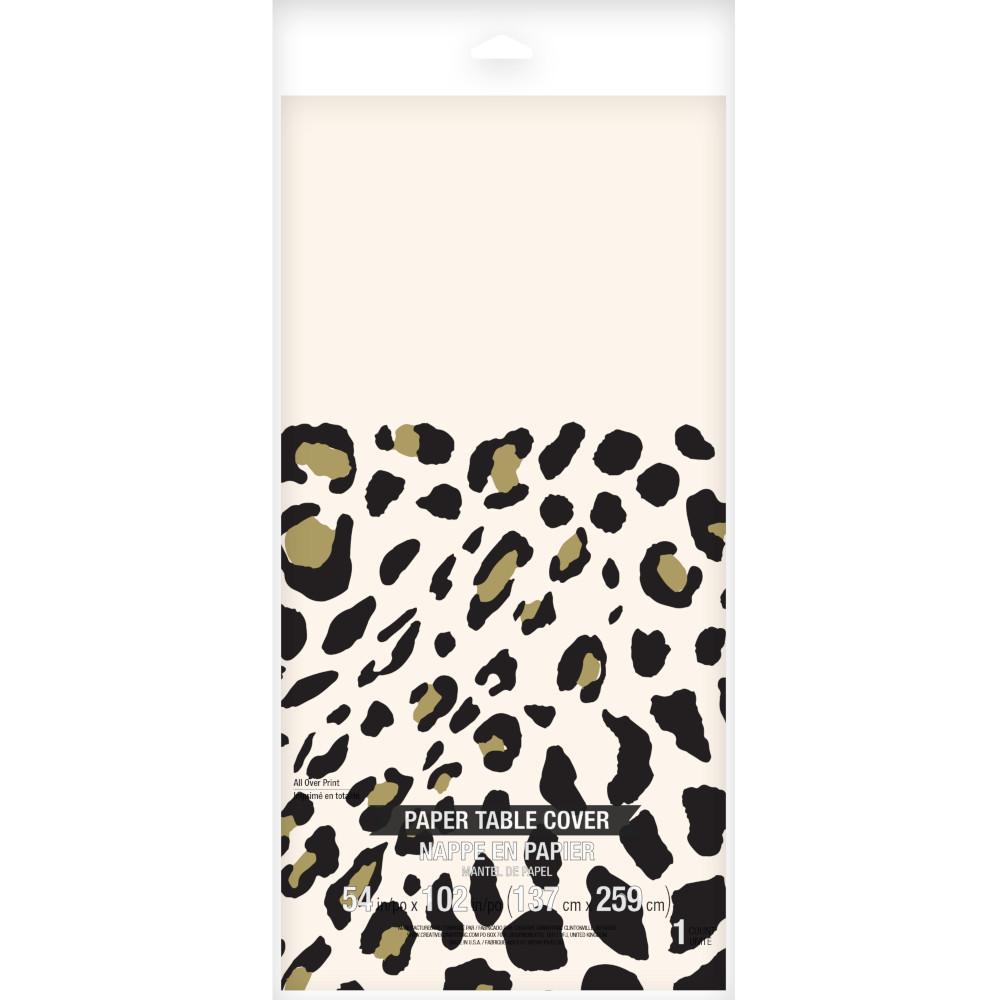 6ct Bulk Leopard Paper Table Covers
