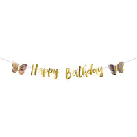 12ct Bulk Golden Butterfly Banners