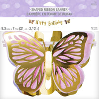 12ct Bulk Golden Butterfly Banners