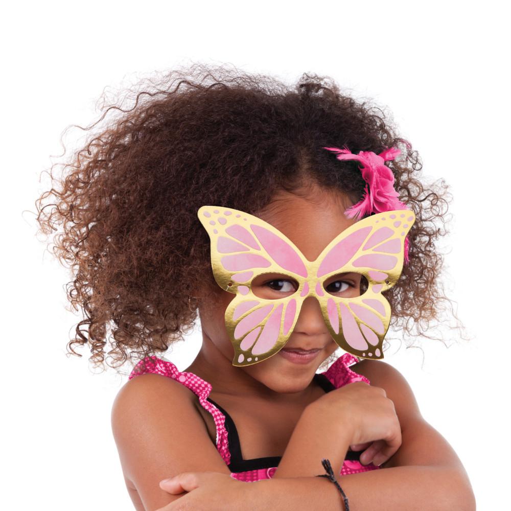48ct Bulk Golden Butterfly Paper Masks