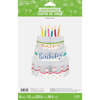 6ct Bulk Festive Cake Happy Birthday Centerpieces