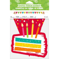 12ct Bulk Festive Cake Happy Birthday Banners