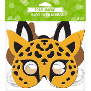24ct Bulk Jungle Animals Foam Masks