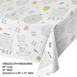12ct Bulk Kids Easter Activity Paper Table Covers